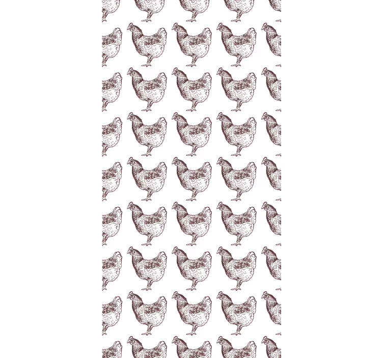 Papel tapiz infantil diseño de gallo original - TenVinilo