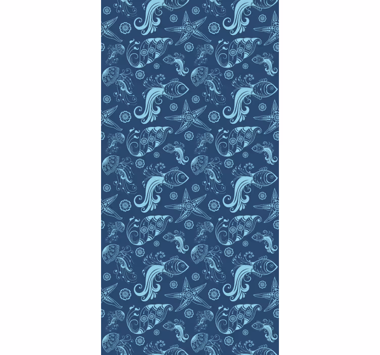 Papel tapiz infantil fauna oceánica - TenVinilo