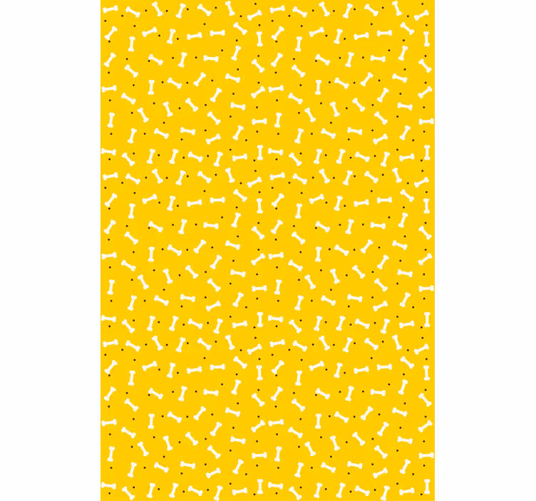 Papel tapiz infantil patrón de huesitos juguetones - TenVinilo