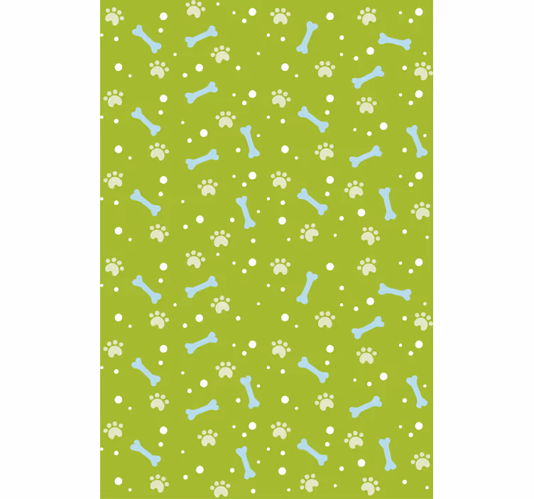 Papel tapiz infantil estampado de huellas de patas - TenVinilo