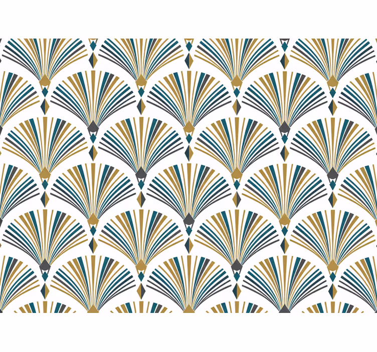 Papel tapiz para sala mural de ventilador vintage gatsby - TenVinilo