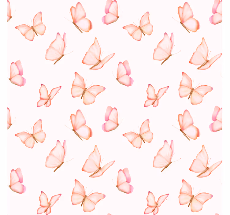 Papel tapiz mariposas patrón rosa - TenVinilo