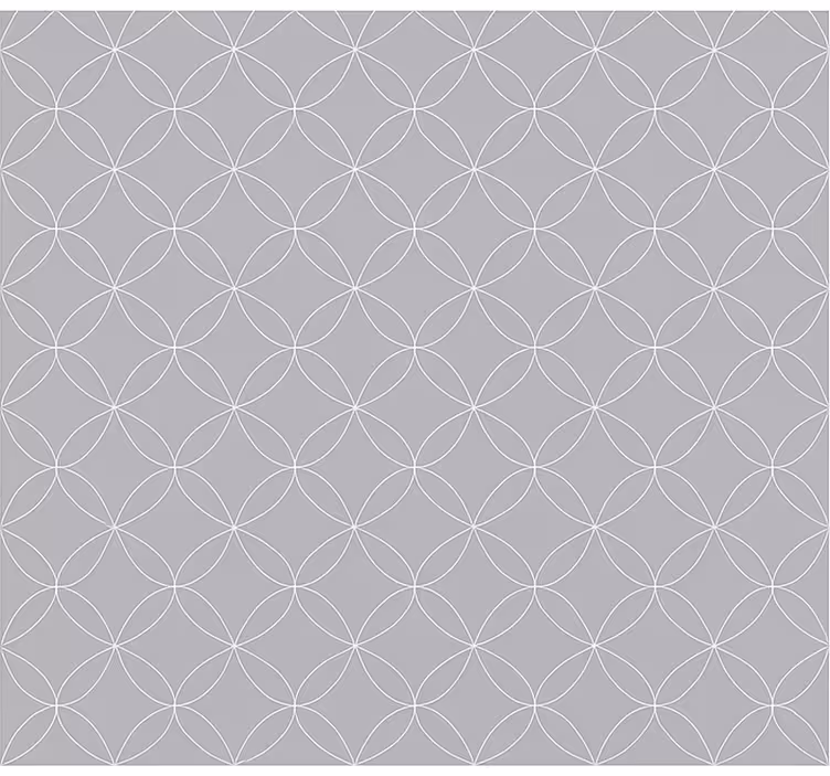 Papel tapiz nórdico flores abstractas geométricas grises - TenVinilo
