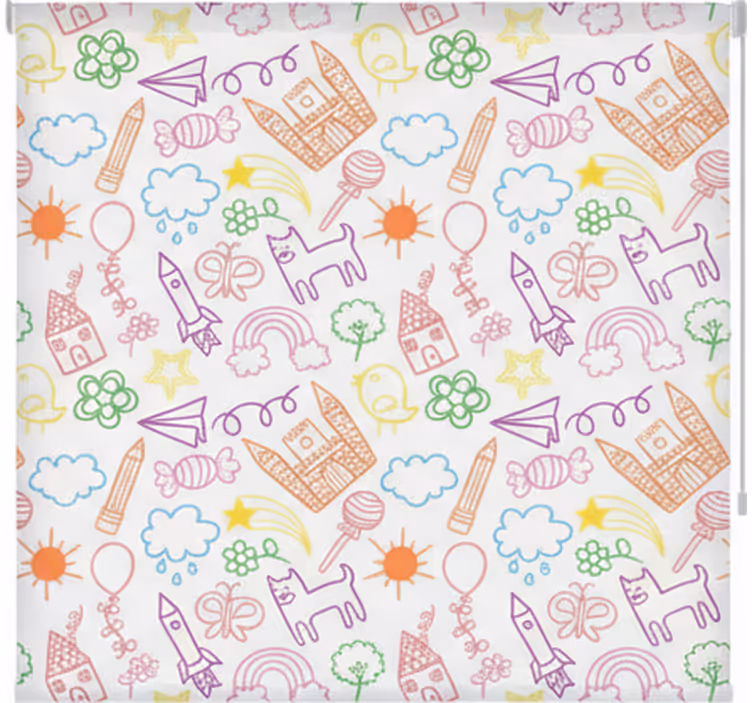 Papel tapiz nórdico diseño de garabatos divertidos - TenVinilo