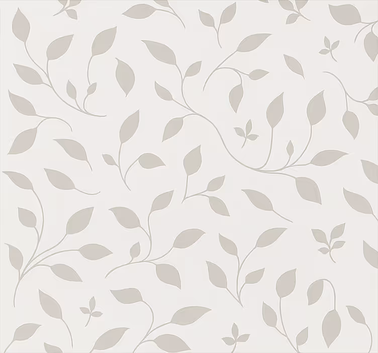 Papel tapiz nórdico motivo floral de hojas tranquilas - TenVinilo