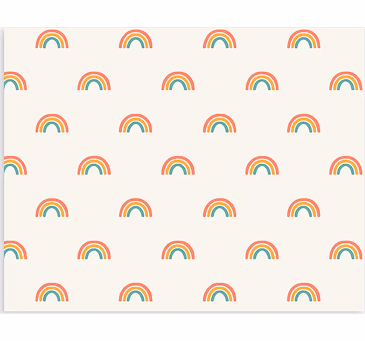 Papel tapiz nórdico arcoíris coloridos en cascada - TenVinilo
