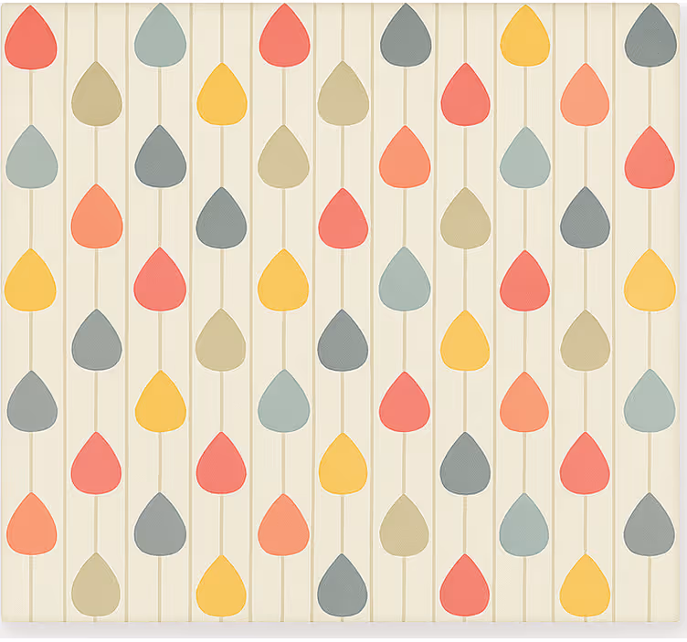 Papel tapiz nórdico gotas de lluvia coloridas - TenVinilo