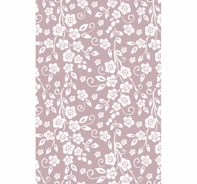 Papel tapiz para sala patrón de flores elegantes - TenVinilo