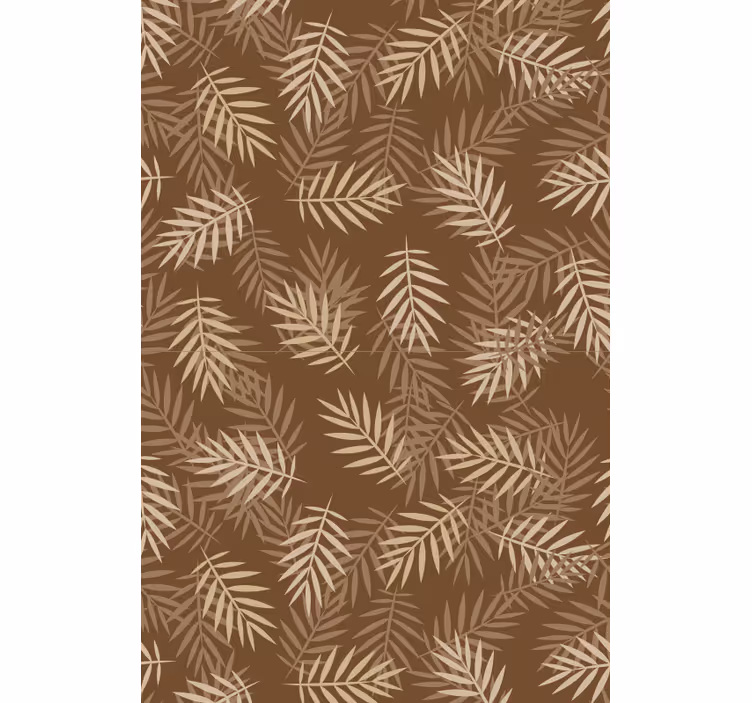 Papel tapiz para sala patrón de hojas naturales - TenVinilo