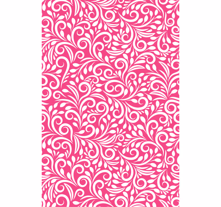 Papel tapiz para sala patrón de remolinos florales - TenVinilo