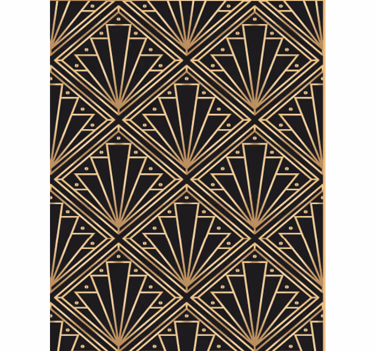 Papel tapiz para sala patrón art deco - TenVinilo