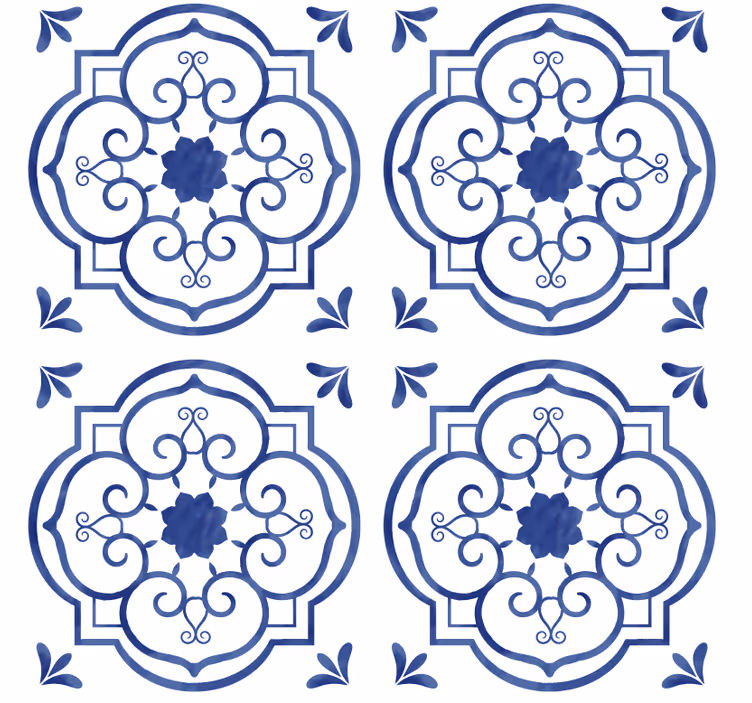 Papel tapiz azulejos azulejos clásicos - TenVinilo