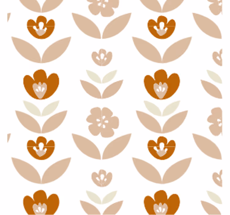 Papel tapiz vintage flores de los 70 - TenVinilo