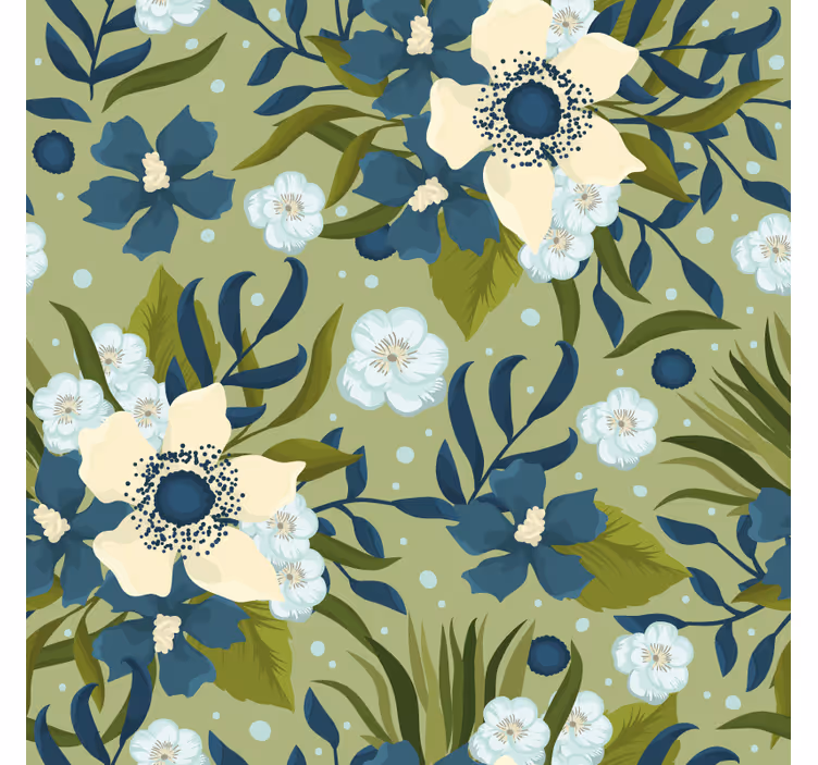 Papel tapiz flores diseño colorido de verano - TenVinilo