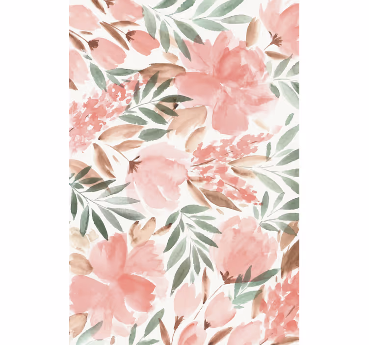 Papel tapiz flores flores en floración - TenVinilo