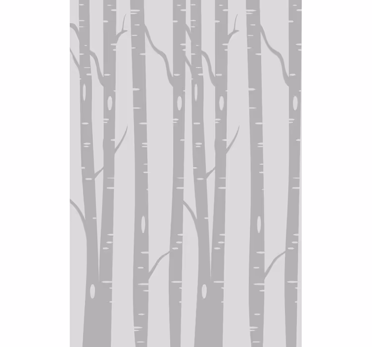 Papel tapiz árboles bosque de abedules escandinavo - TenVinilo
