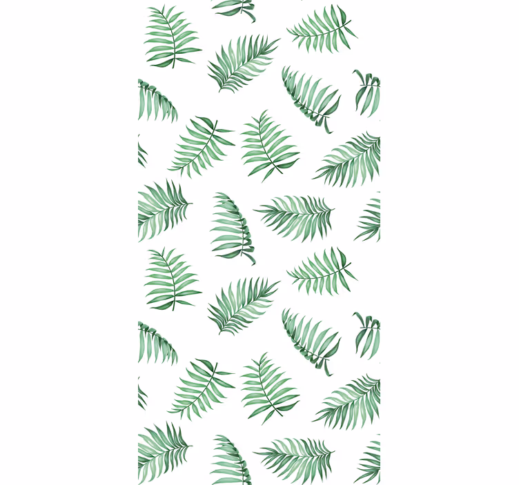 Papel tapiz árboles hojas de palma verdes - TenVinilo