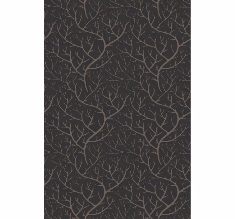 Papel tapiz árboles estilo escandinavo bosque nocturno - TenVinilo