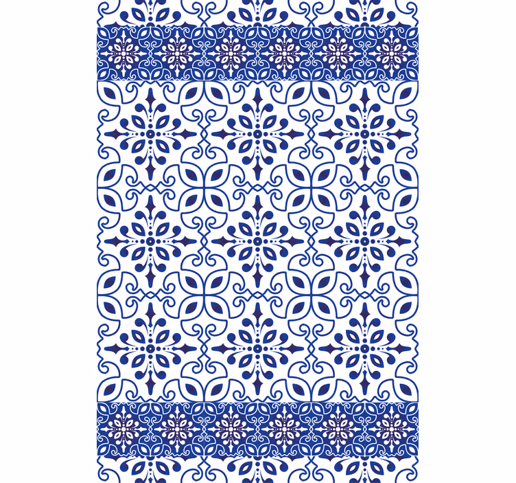 Papel tapiz oficina diseño clásico blanco y azul - TenVinilo