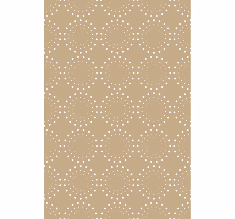 Papel tapiz oficina fondo beige claro con círculos blancos - TenVinilo