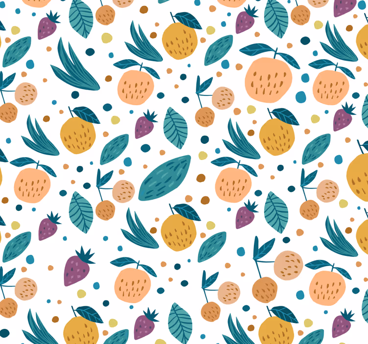 Papel tapiz cocina sabores frutales - TenVinilo