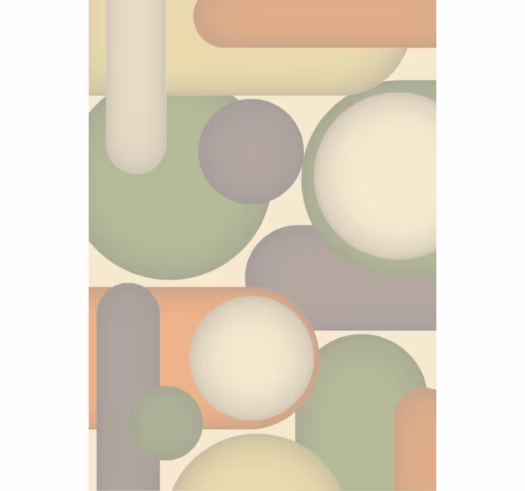 Papel tapiz moderno arreglo de círculos geométricos - TenVinilo