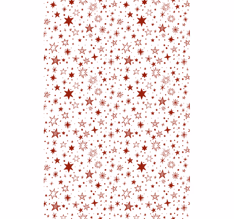 Papel tapiz moderno estrella acuarela roja - TenVinilo