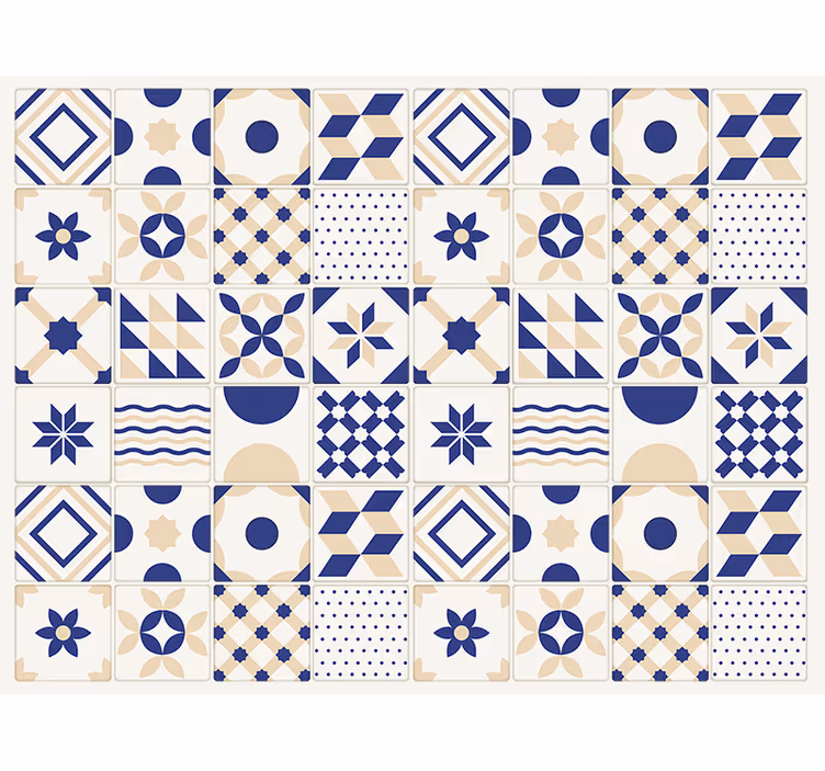 Papel tapiz cocina estilo azulejo - TenVinilo