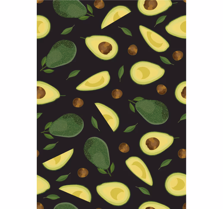 Papel tapiz cocina motivo de aguacate - TenVinilo
