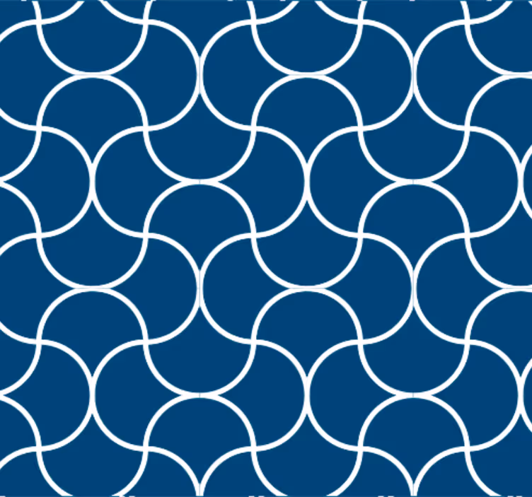 Papel tapiz baño patrón de olas geométricas - TenVinilo