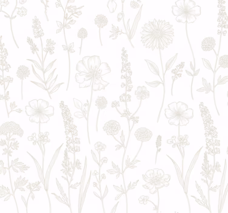 Papel tapiz para sala sendero de bocetos botánicos - TenVinilo