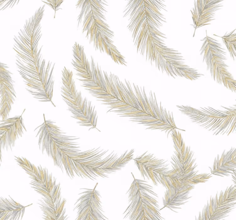 Papel tapiz para sala pluma gris deslizante - TenVinilo