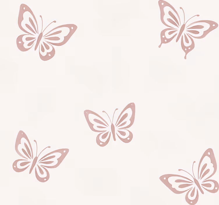 Papel tapiz recámara matrimonial mariposa juguetona - TenVinilo