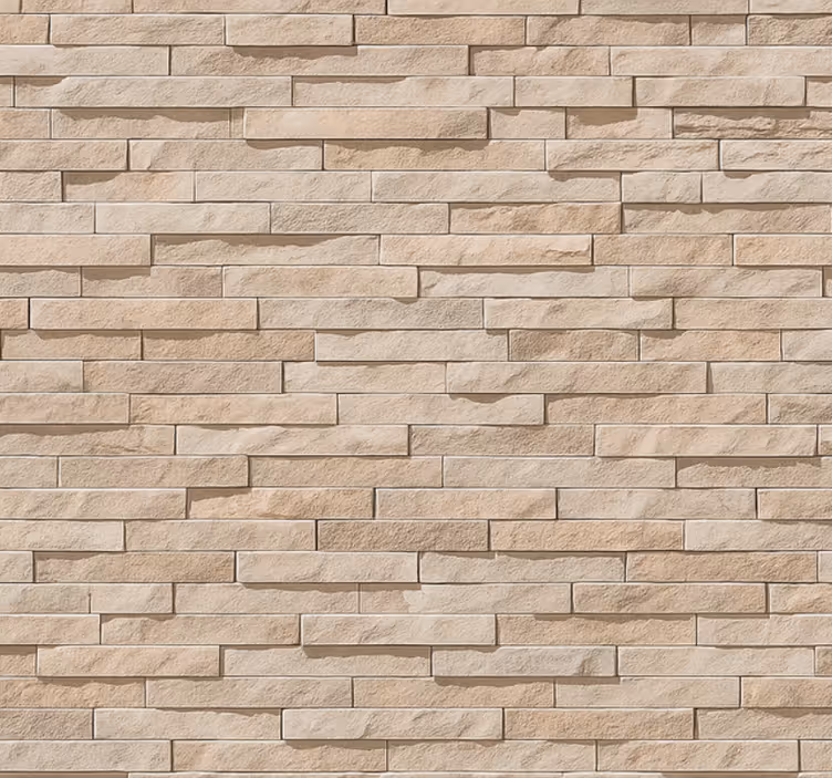 Papel tapiz para sala patrón de piedra 3d beige - TenVinilo