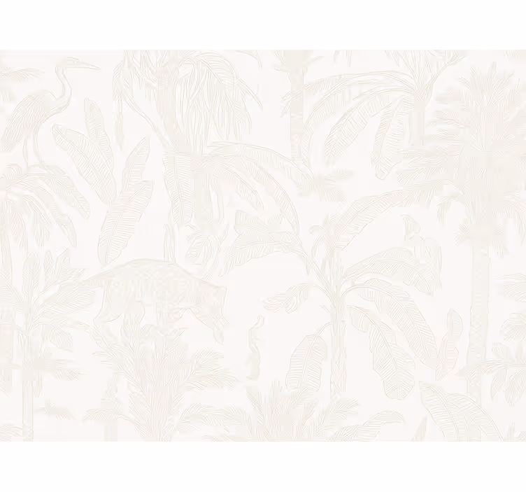 Papel tapiz recámara matrimonial selva beige claro - TenVinilo