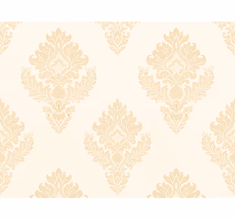 Papel tapiz recámara matrimonial damasco beige clásico - TenVinilo