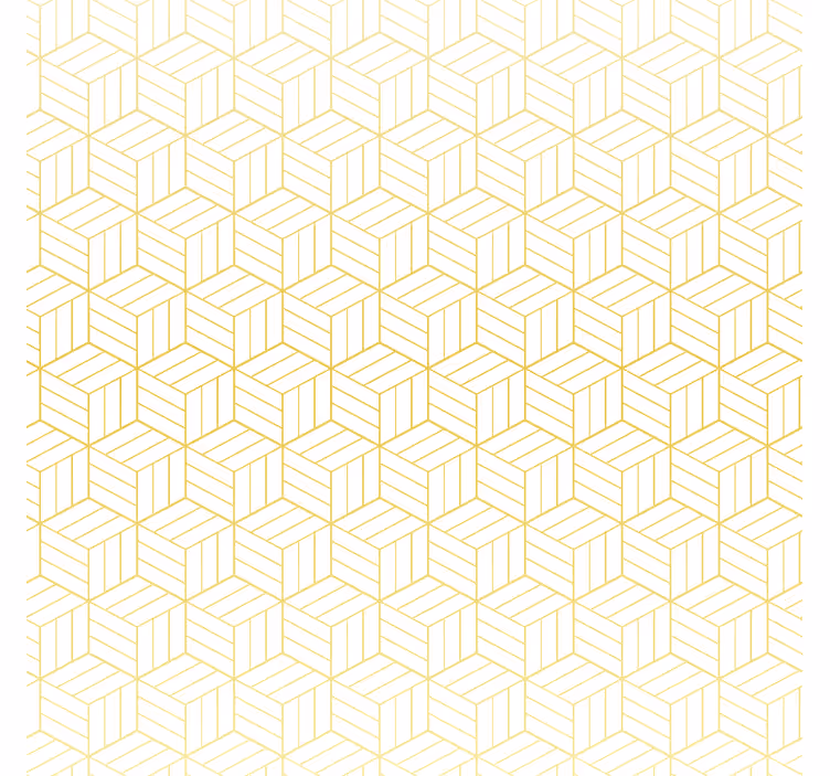 Papel tapiz cuadrados cubos geométricos dorados - TenVinilo