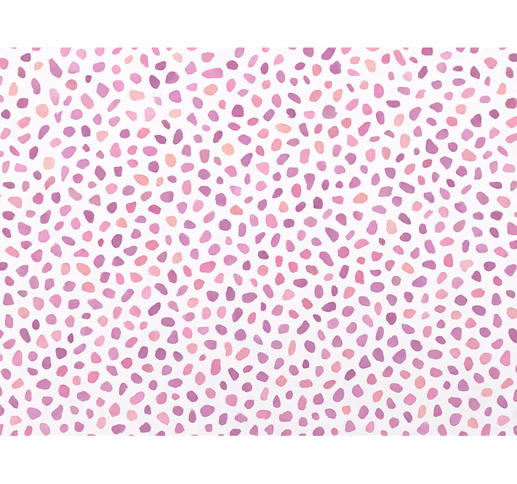 Papel tapiz abstracto terrazzo rosa con puntos - TenVinilo