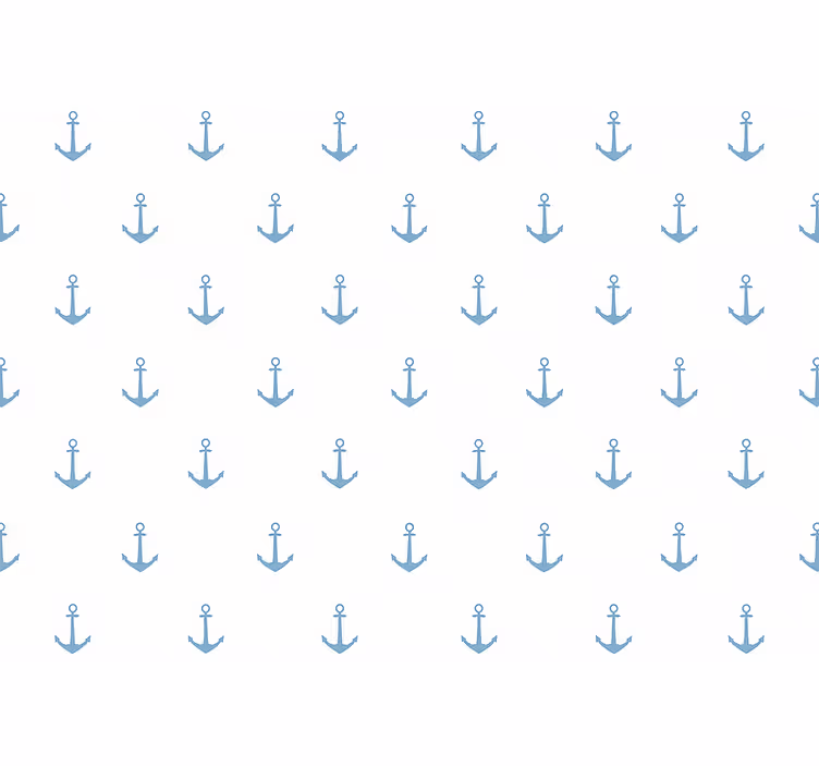 Papel tapiz infantil diseño de ancla azul - TenVinilo