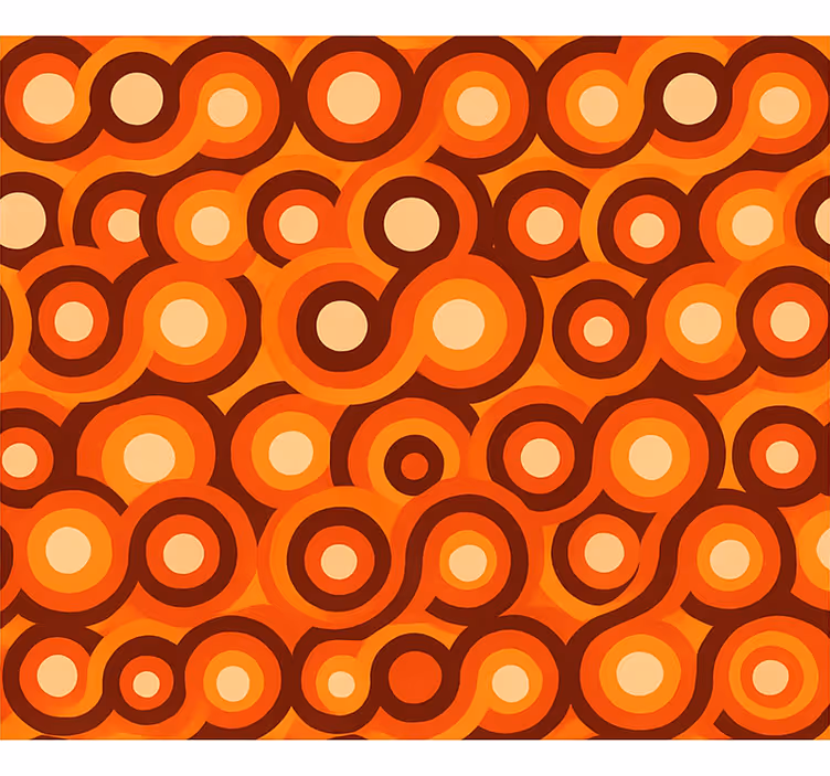 Papel tapiz para sala figuras abstractas en colores cálidos - TenVinilo