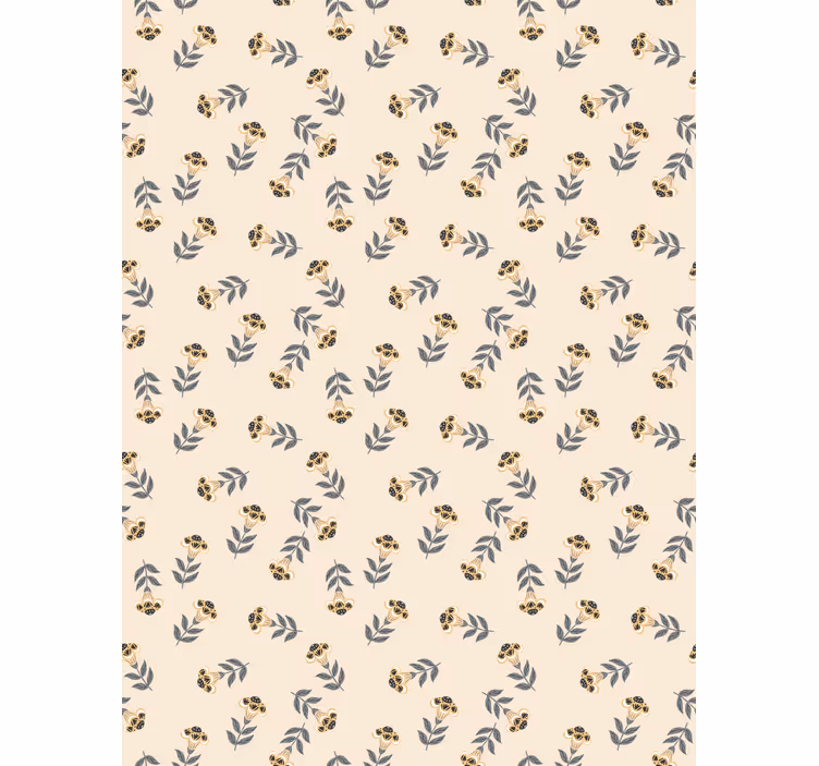 Papel tapiz flores patrón de flores polacas delicadas - TenVinilo