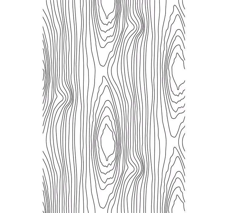 Papel tapiz floral rayas de naturaleza negra - TenVinilo