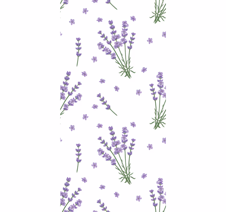 Papel tapiz floral planta de lavanda provenzal - TenVinilo