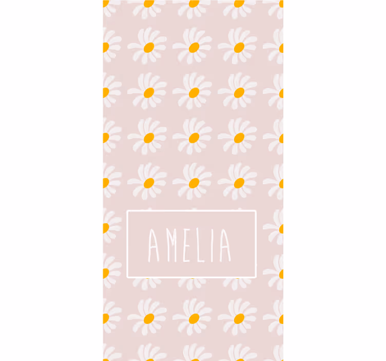 Papel tapiz floral ilustración de flores boho - TenVinilo