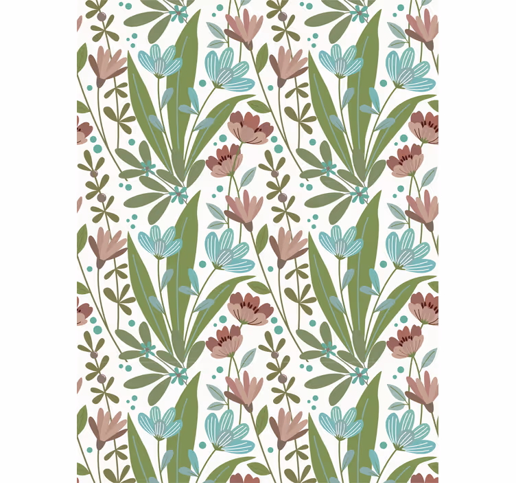 Papel tapiz floral estilo vintage romántico - TenVinilo