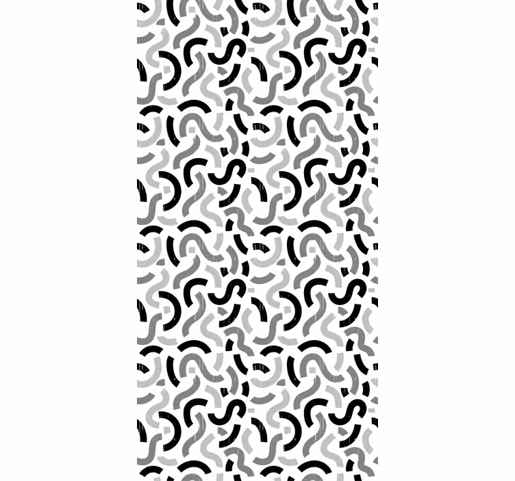 Papel tapiz recámara matrimonial patrones en blanco y negro - TenVinilo