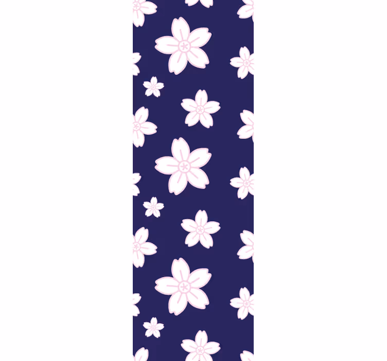 Papel tapiz para recámara patrón vintage flores azul - TenVinilo