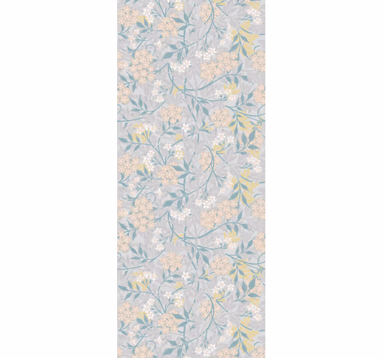 Papel tapiz para recámara patrón floral elegante 80's - TenVinilo