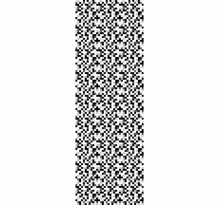 Papel tapiz para recámara diseño a cuadros en blanco y negro - TenVinilo