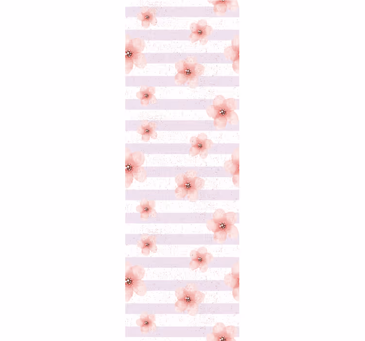 Papel tapiz para recámara estilo shabby chic rayas rosas - TenVinilo